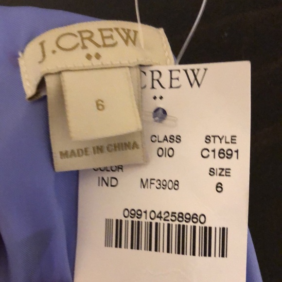 JCREW Lilac Navy Large Floral Sleeveless Round Neck Fit & Flare Dress Sz 6 NWT - Picture 5 of 13